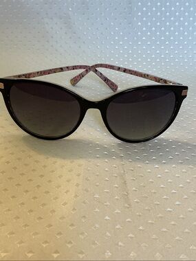 Ted Baker Black Sunglasses with Pink Floral Temples